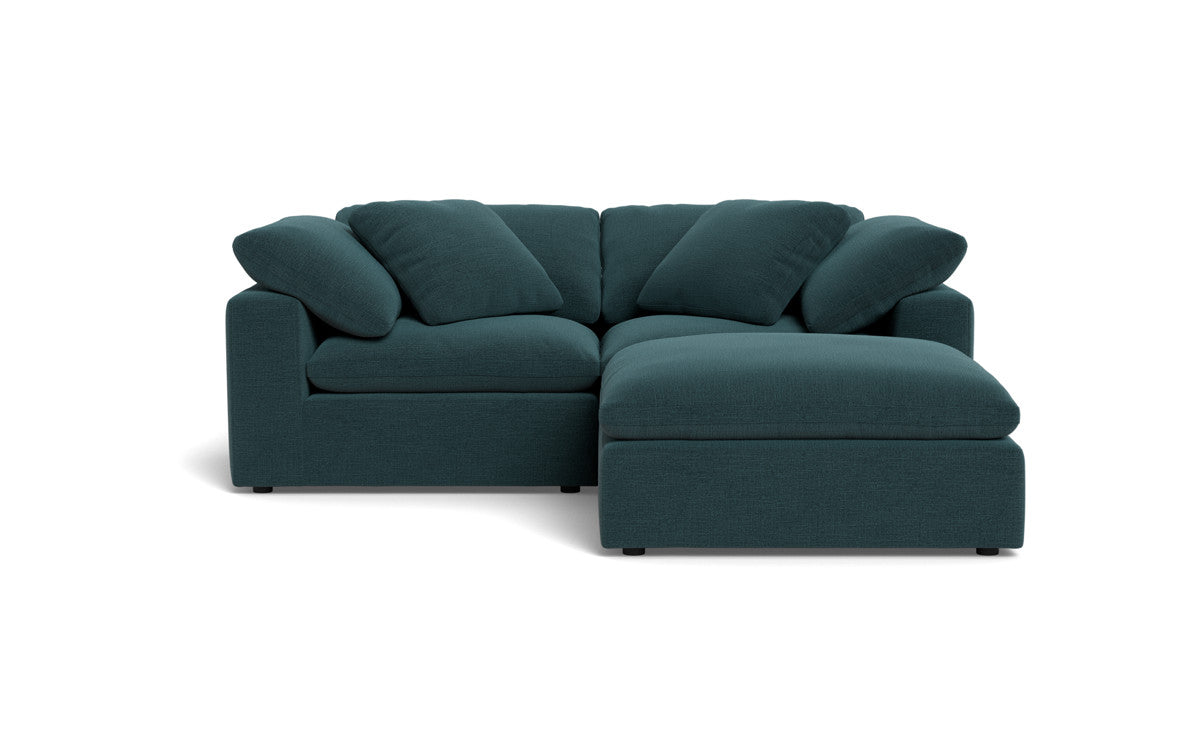Fluffy 89" 2 Piece Sofa w/Otto - Elliot Teal