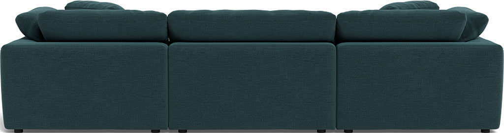 Fluffy 133.5" 3pc Sofa - Elliot Teal