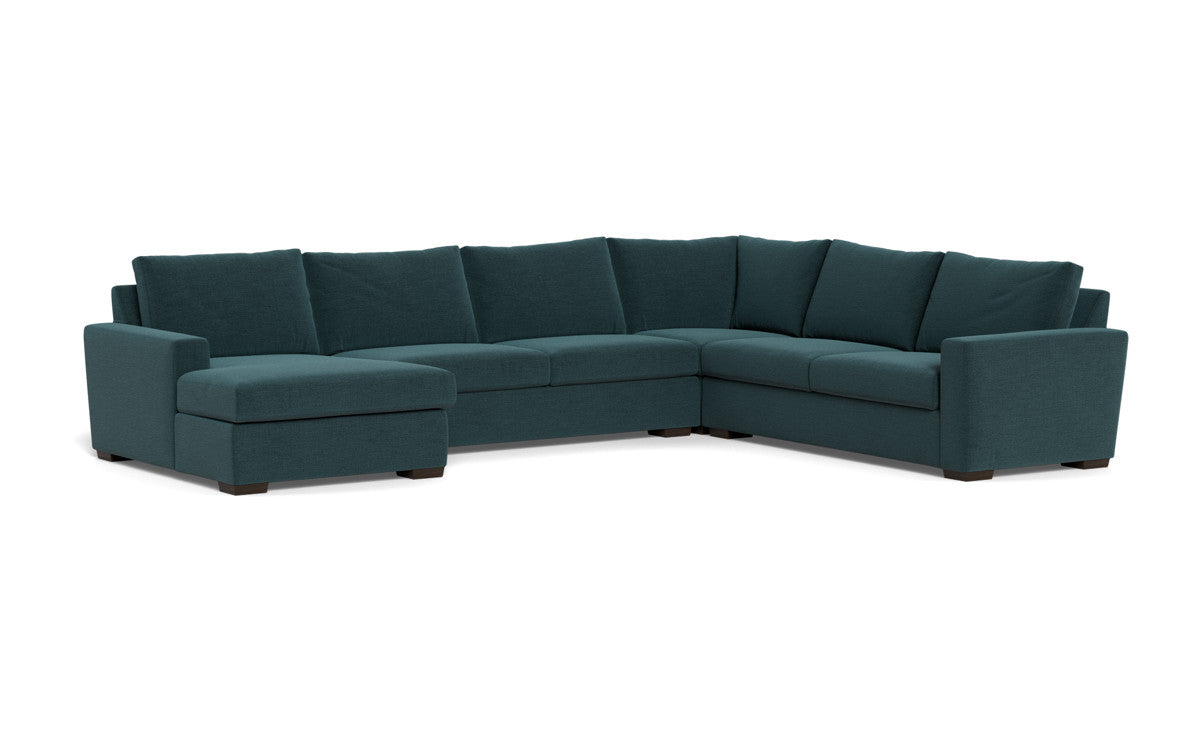 Mesa 156" Corner Sectionals w. Left Chaise - Elliot Teal