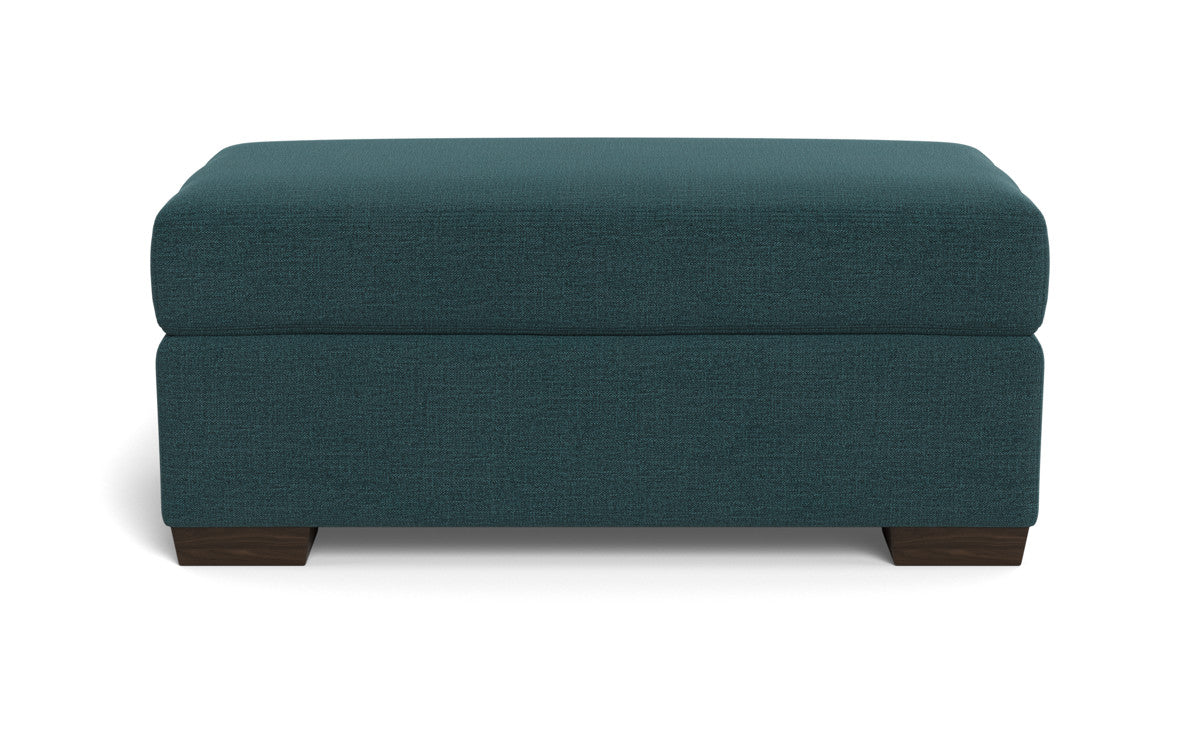 Mesa Storage Ottoman - Elliot Teal