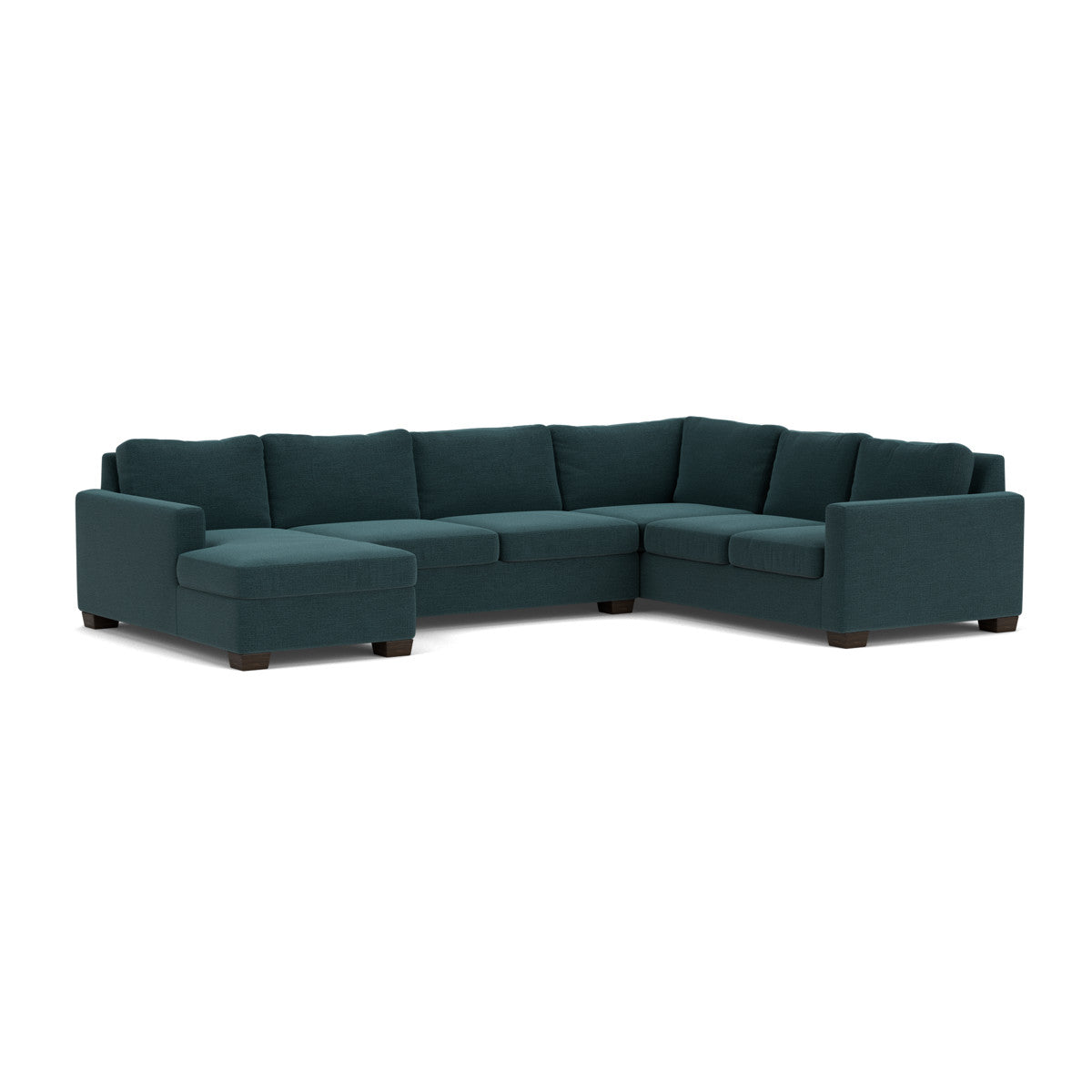 Track 141" Corner Sectionals W. Full Sleeper & Left Chaise - Elliot Teal