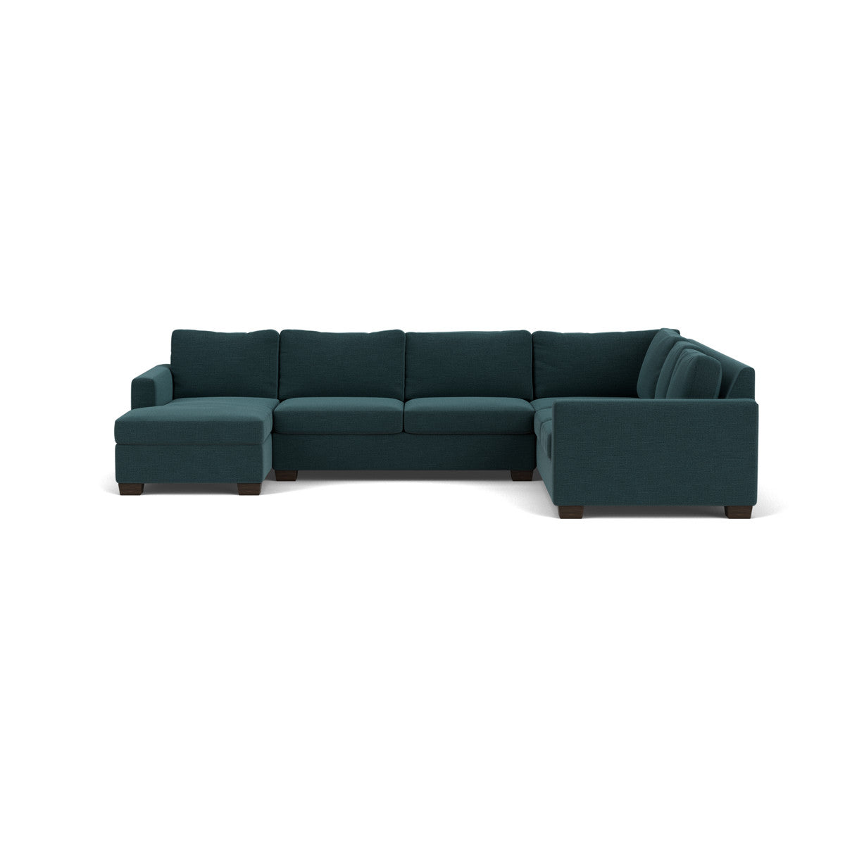 Track 141" Corner Sectionals W. Full Sleeper & Left Chaise - Elliot Teal