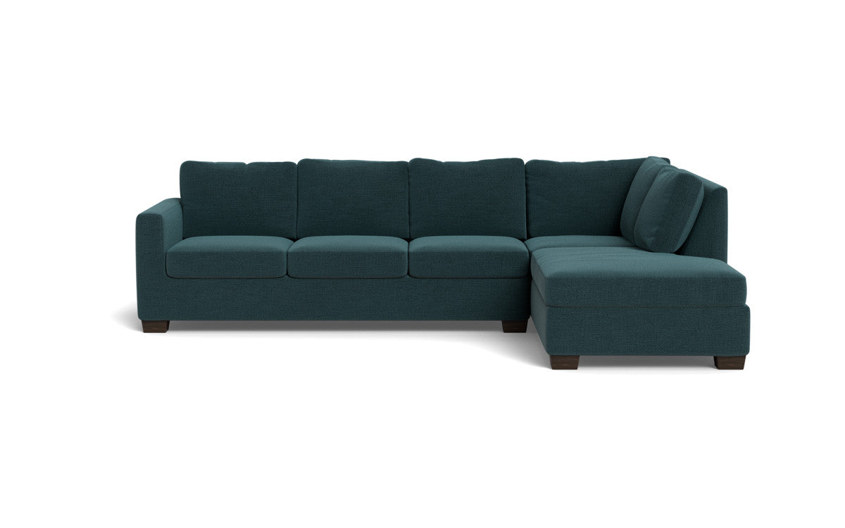 Track 121" Right Chaise Sectional - Elliot Teal