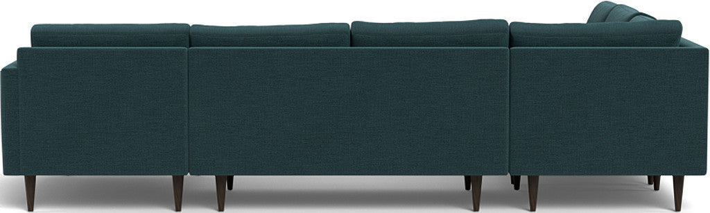 Wallace 130" Untufted Corner Sectionals w. Right Chaise - Elliot Teal