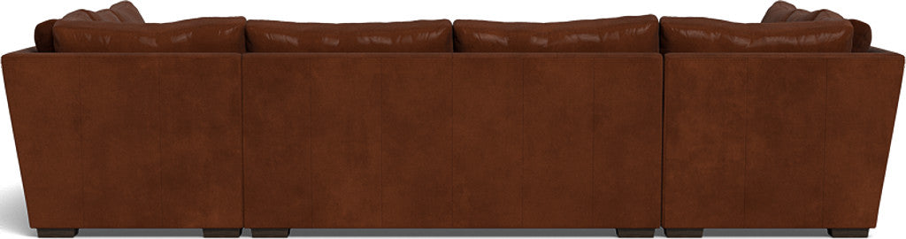 Mas Mesa 166" Deep Leather Condo U Sectional - Ever-Last Leverage