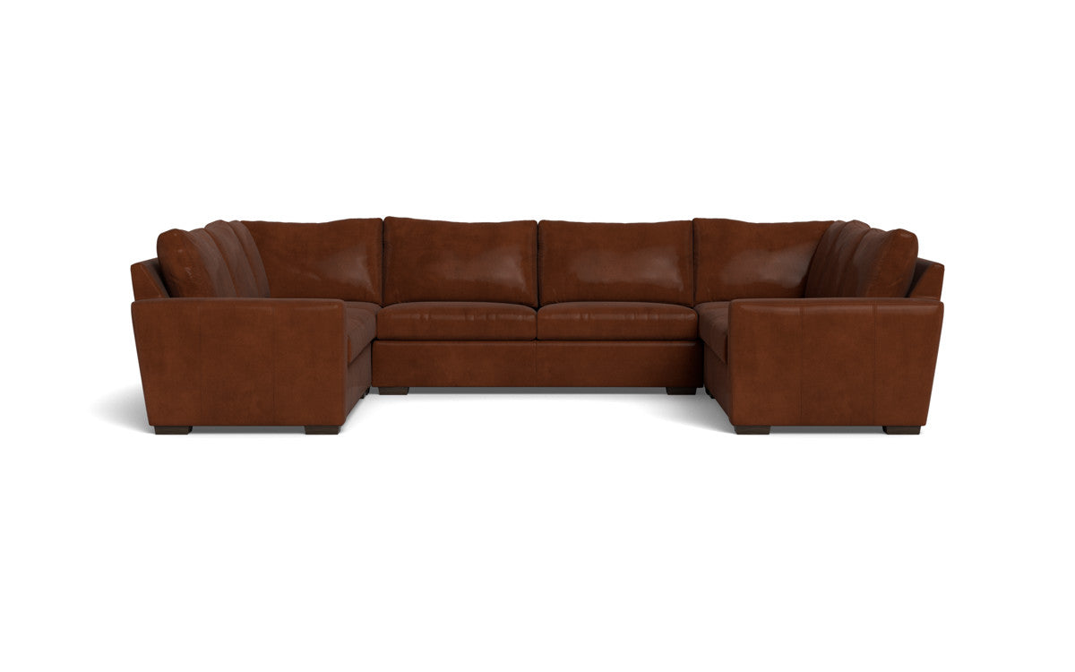 Mas Mesa 166" Deep Leather Condo U Sectional - Ever-Last Leverage