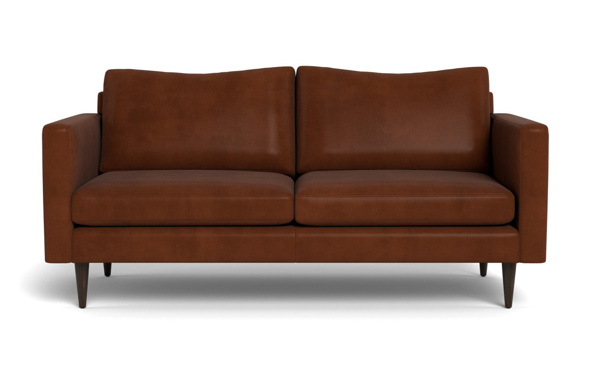 Wallace 74" Leather Untufted Apartment Sofa - Ever-Last Leverage