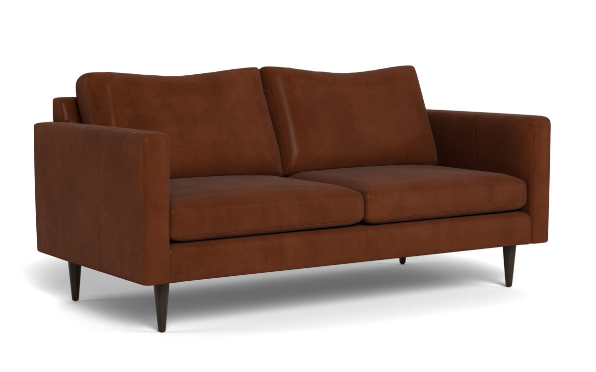 Wallace 74" Leather Untufted Apartment Sofa - Ever-Last Leverage