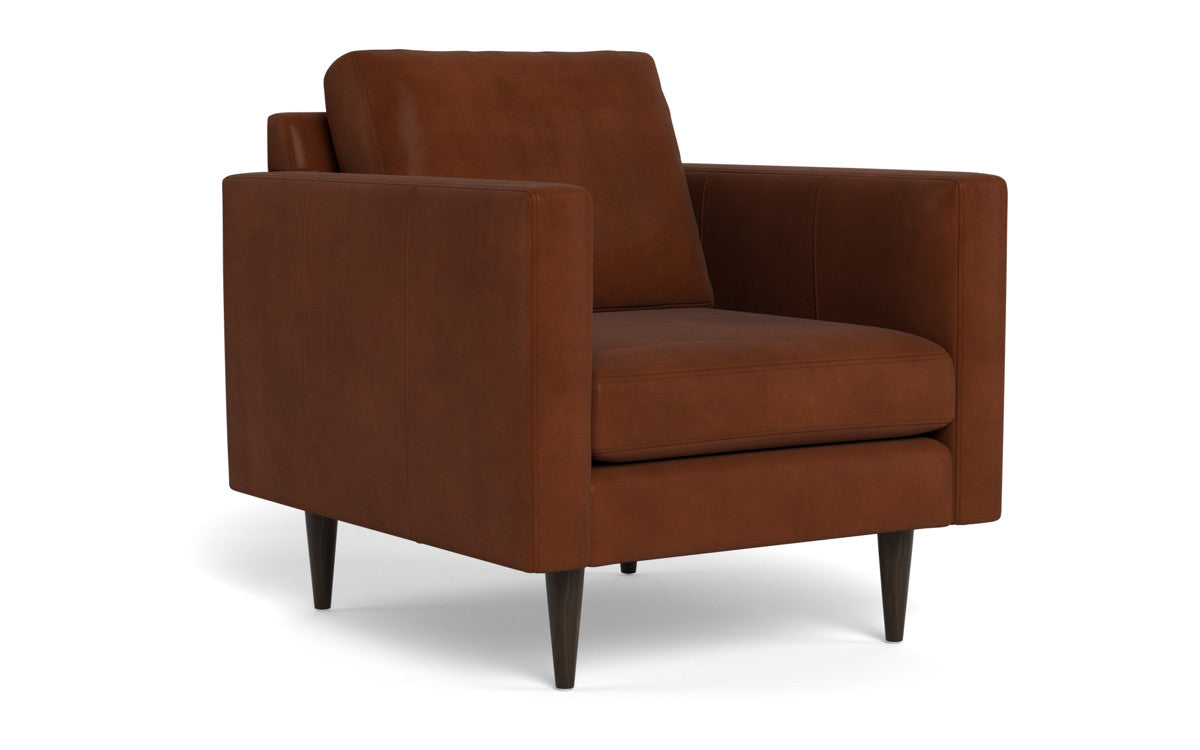 Wallace 34" Leather Untufted Arm Chair - Ever-Last Leverage