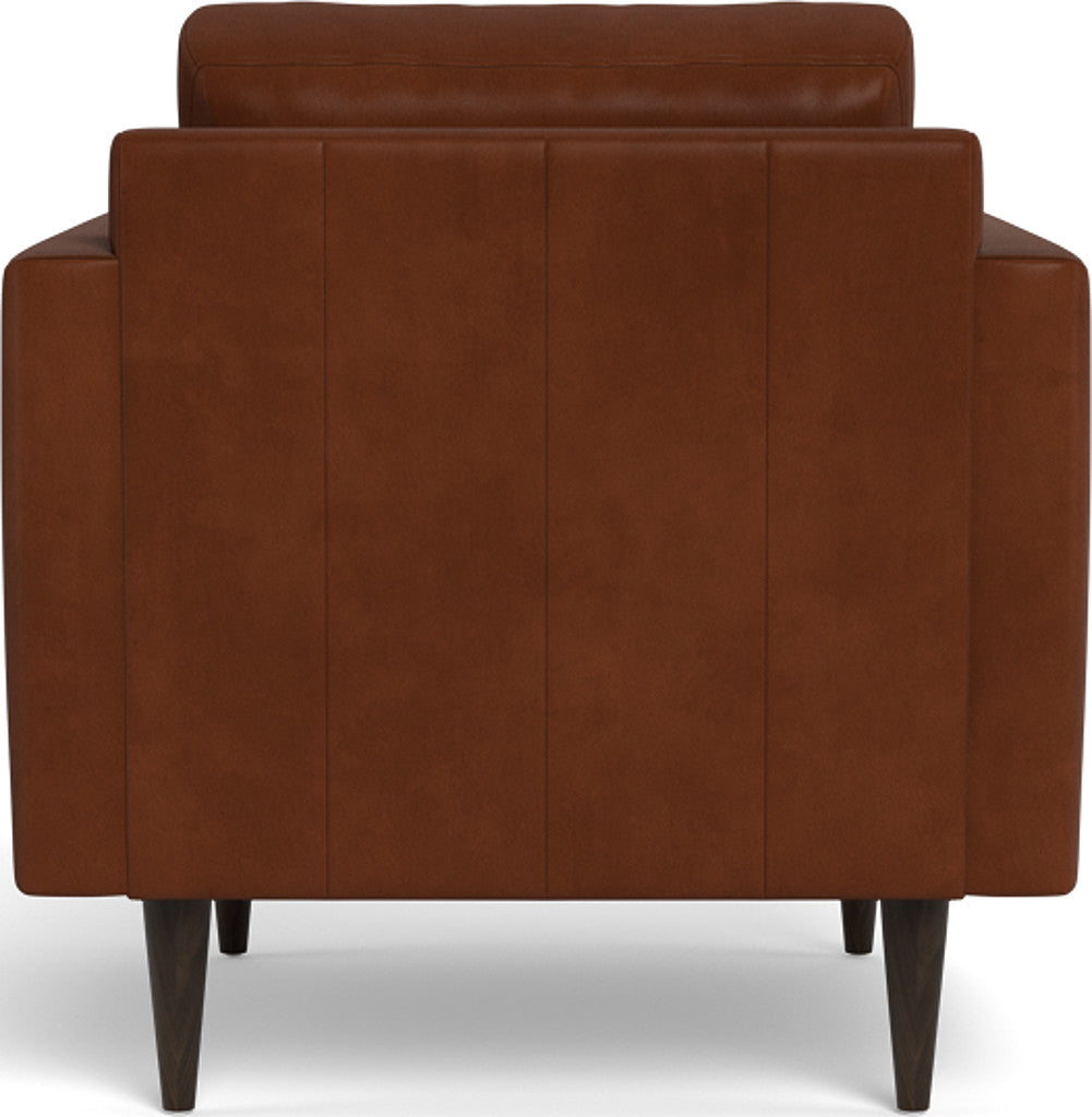 Wallace 34" Leather Untufted Arm Chair - Ever-Last Leverage