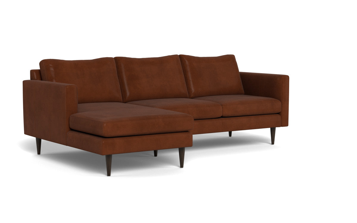 Wallace 98" Leather Untufted Left Chaise Sectional - Ever-Last Leverage