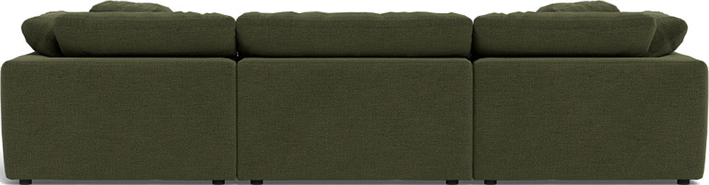 Fluffy 133.5" 3 Piece Sofa W/Double Ottoman - Elliot Avocado