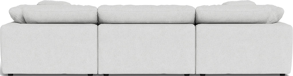 Fluffy 133.5" 3 Piece Sofa W/Double Ottoman - Elliot Dove