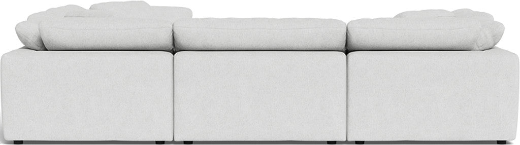 Fluffy 133.5" 6 Piece Sectional W/Ottoman - Elliot Dove