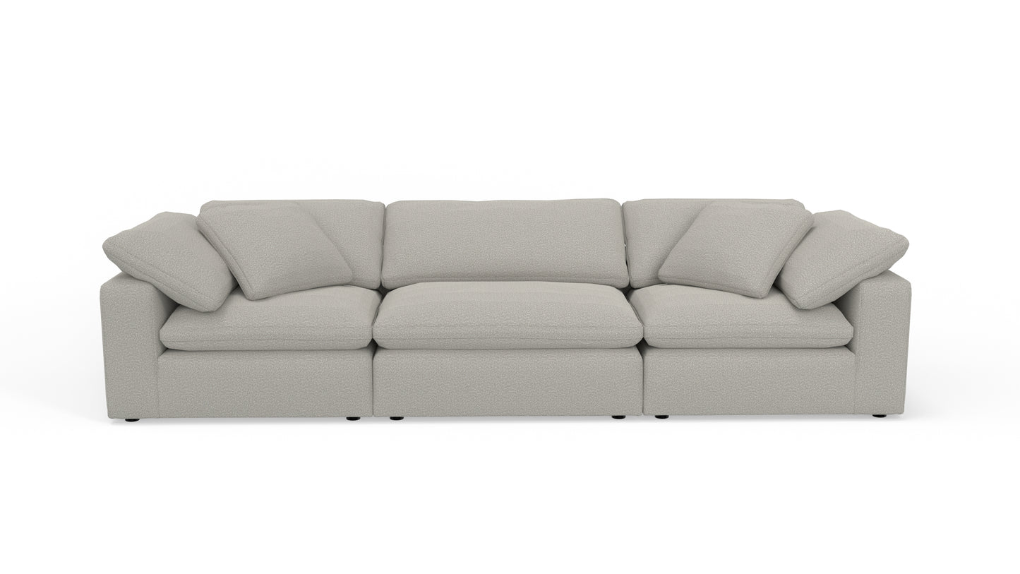 Fluffy 133.5" 3pc Sofa - Bloke Cotton