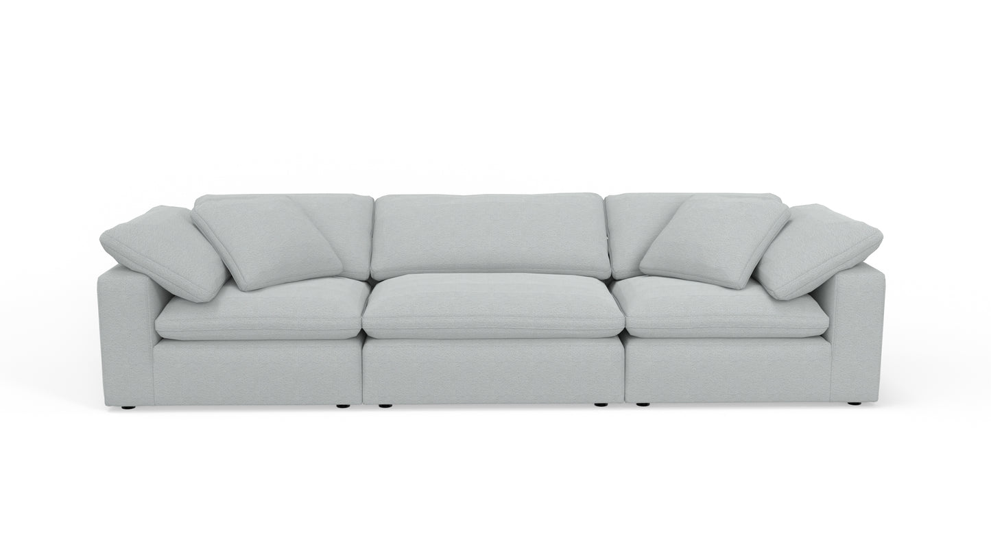 Fluffy 133.5" 3pc Sofa - Bloke Snow