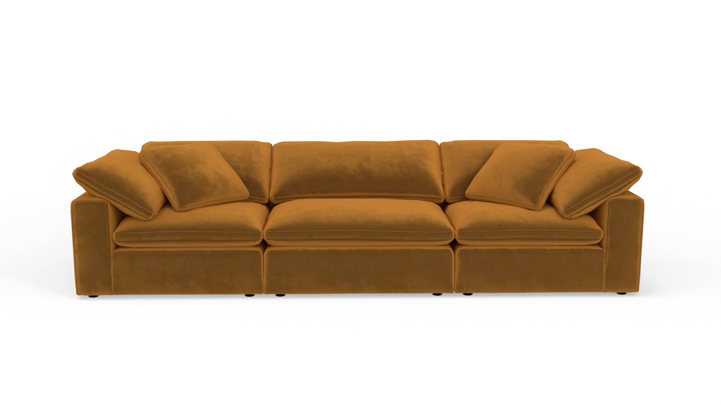 Fluffy 133.5" 3pc Sofa - Sorrento Almond