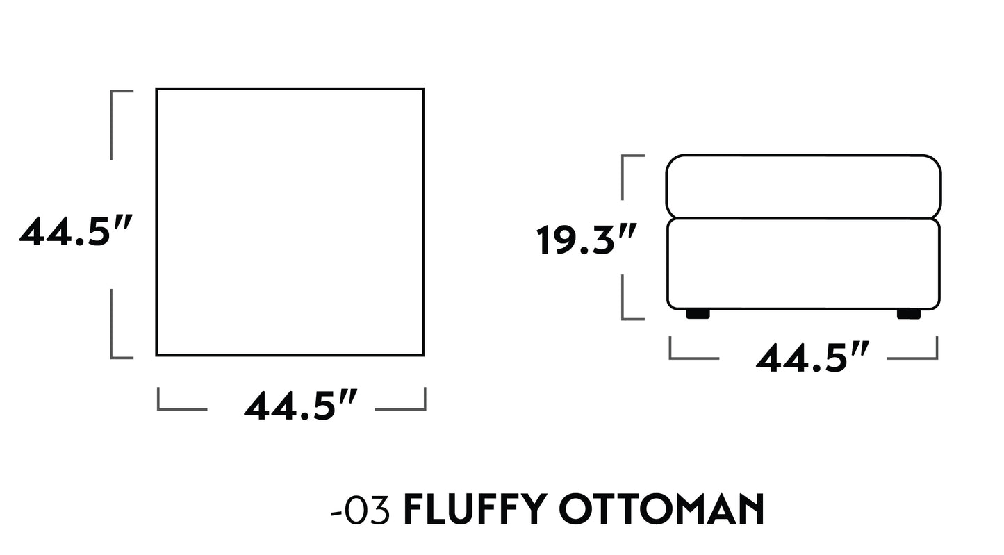 Fluffy Ottoman -