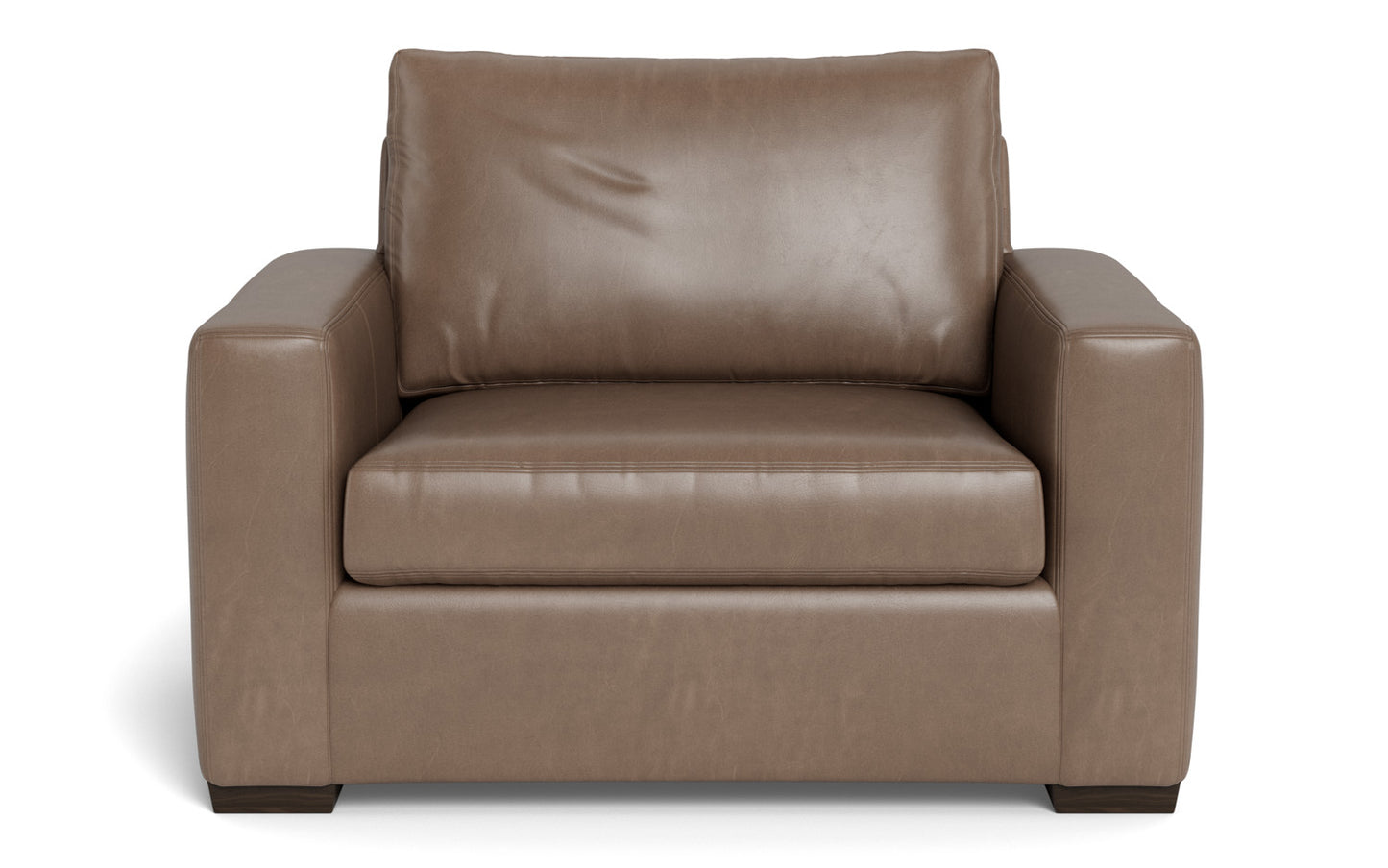Mesa 52" Leather Arm Chair - Hudson Ash