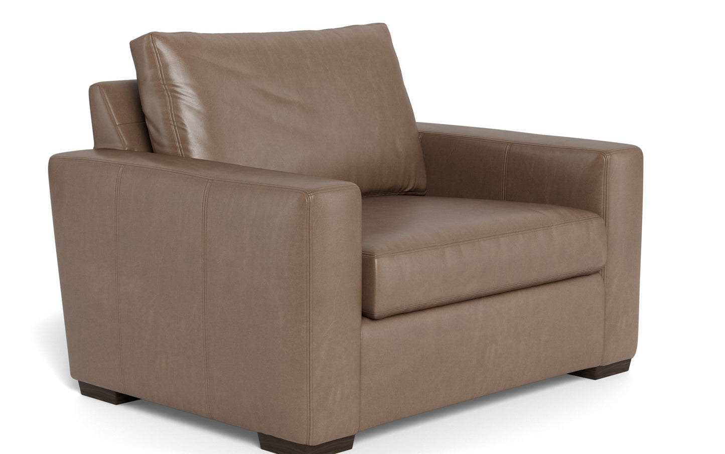 Mesa 52" Leather Arm Chair - Hudson Ash