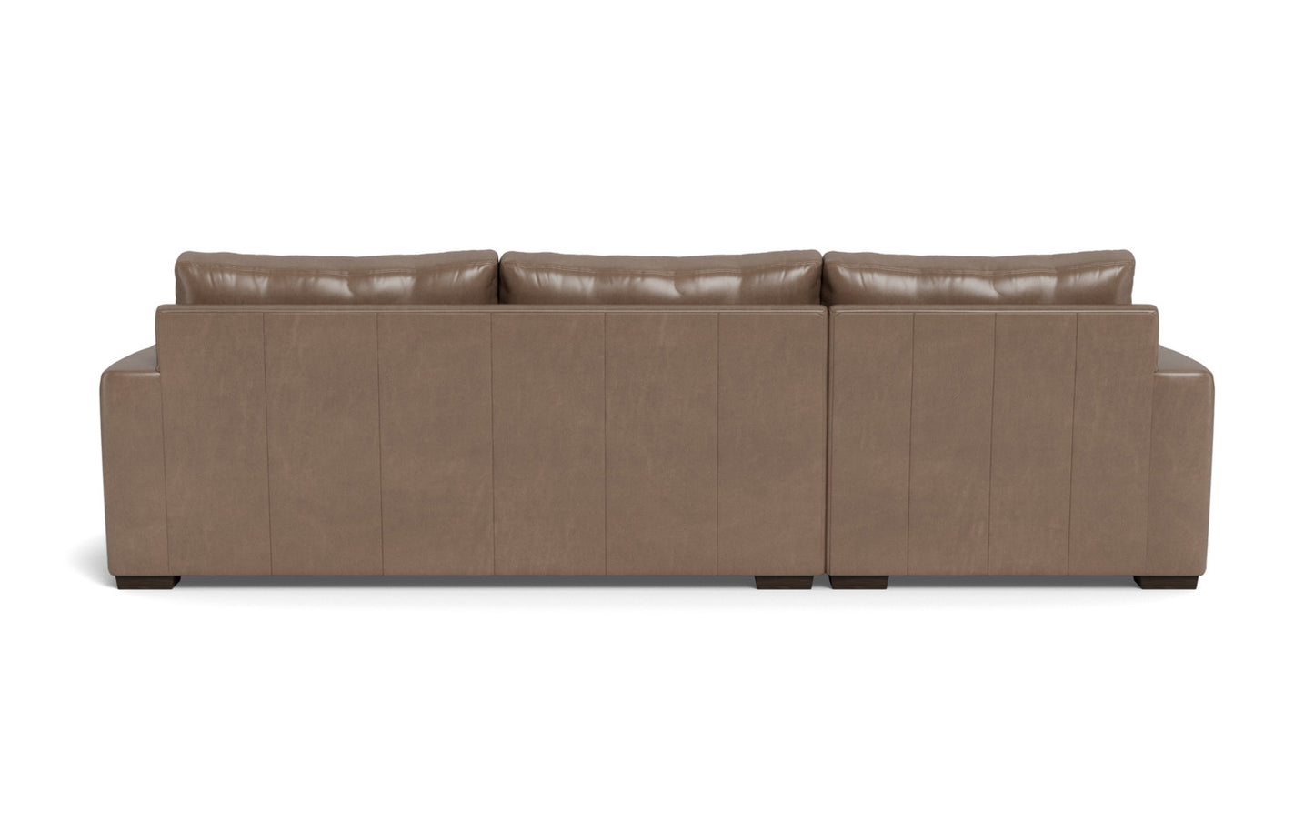 Mesa 123" Leather Left Chaise Sectional - Hudson Ash