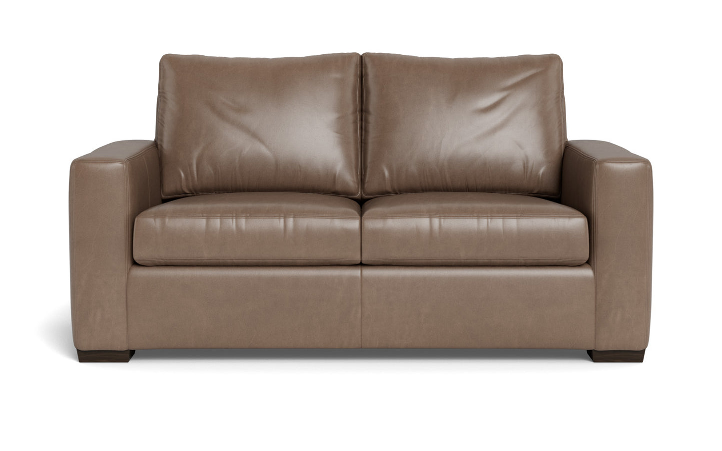 Mesa 72" Leather Loveseat - Hudson Ash