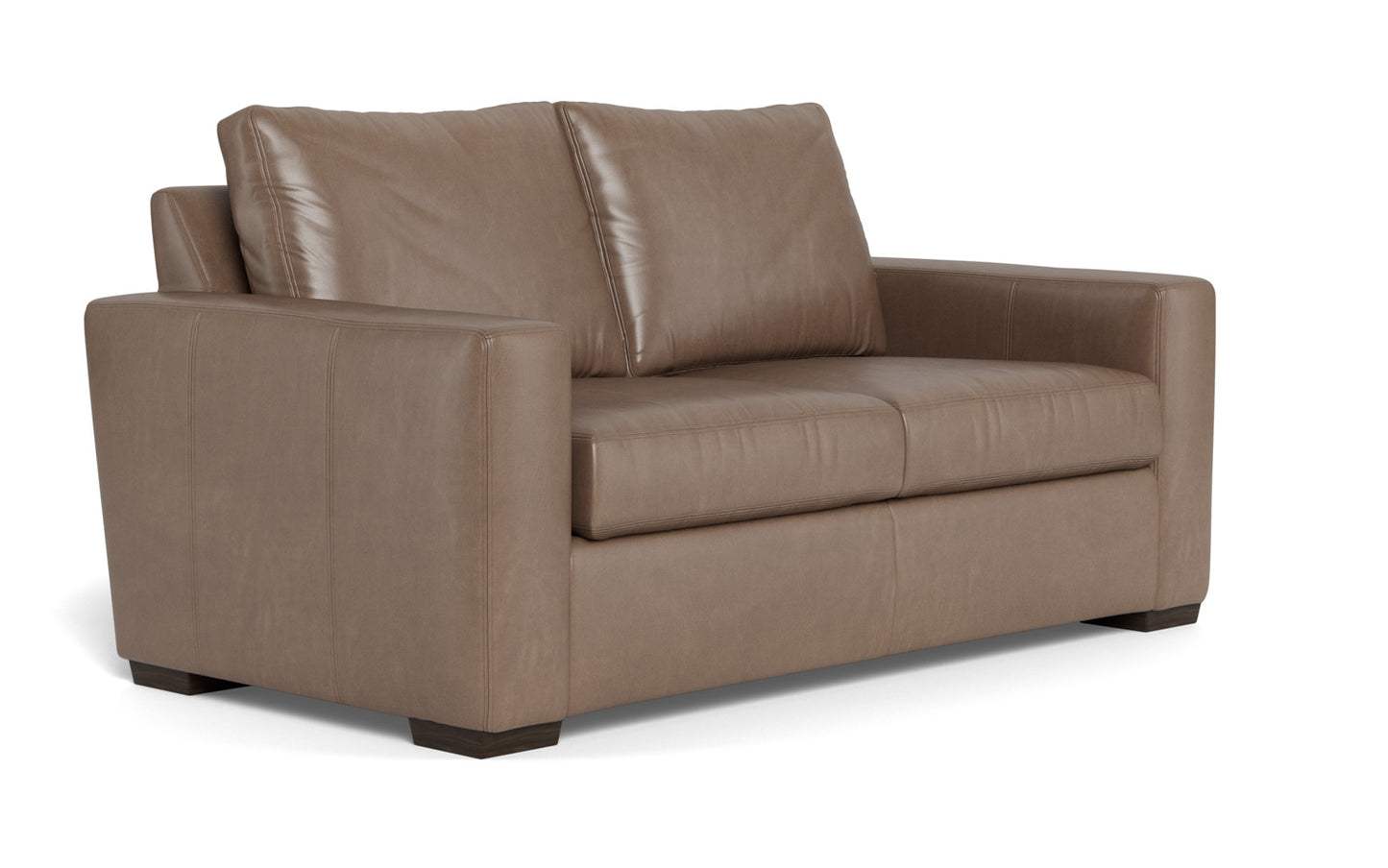 Mesa 72" Leather Loveseat - Hudson Ash