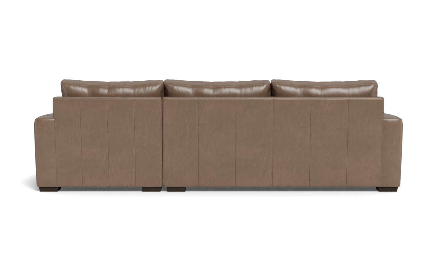 Mesa 123" Leather Right Chaise Sectional - Hudson Ash