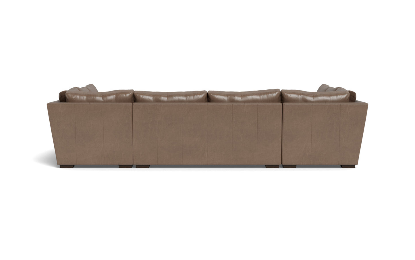 Mesa 154" Leather Condo U Sectional - Hudson Ash