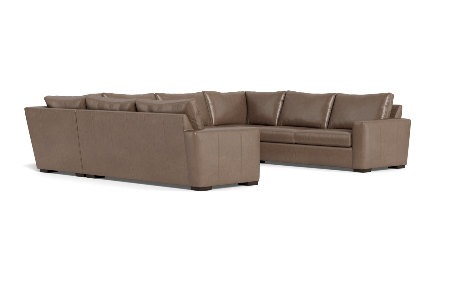 Mesa 154" Leather Condo U Sectional - Hudson Ash