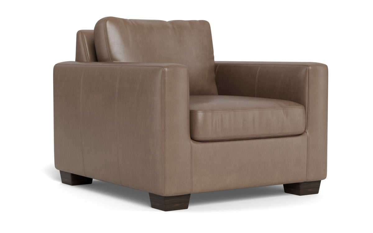 Track 36" Leather Arm Chair - Hudson Ash