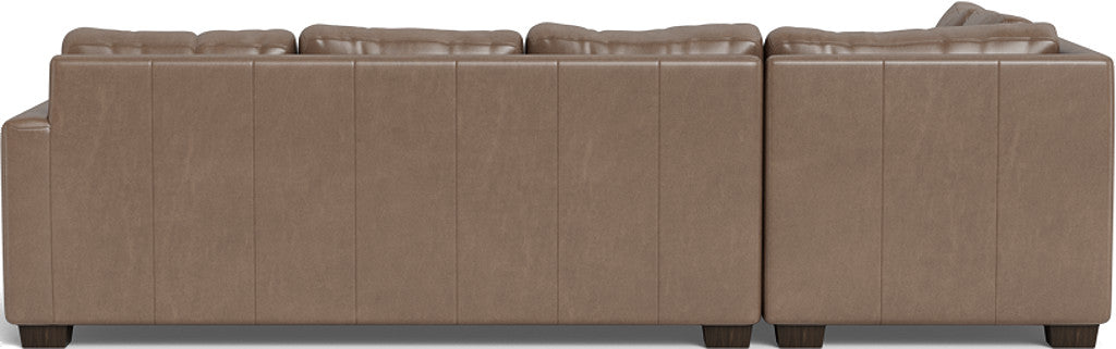 Track 121" Leather Left Chaise Sleeper Sectional - Hudson Ash