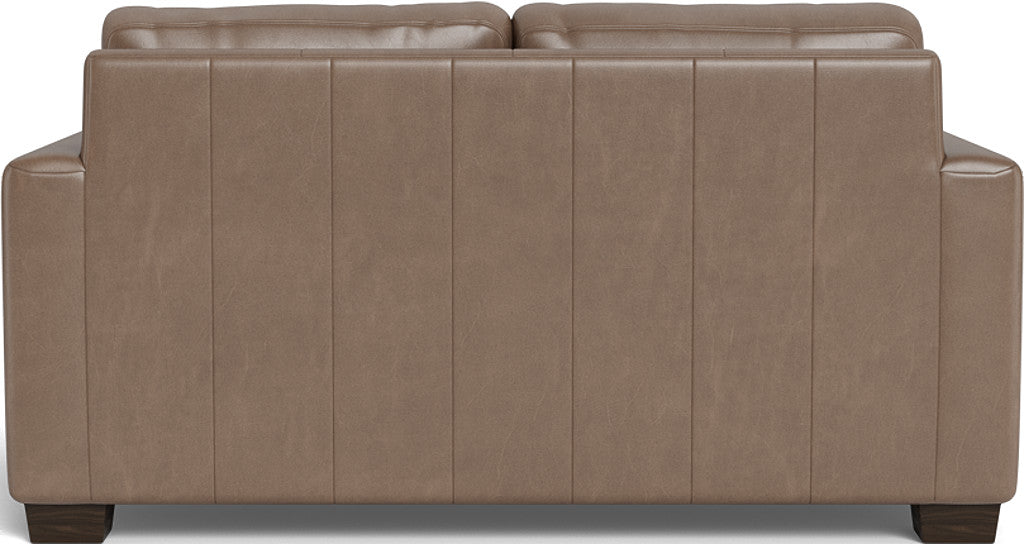 Track 62" Leather Loveseat - Hudson Ash