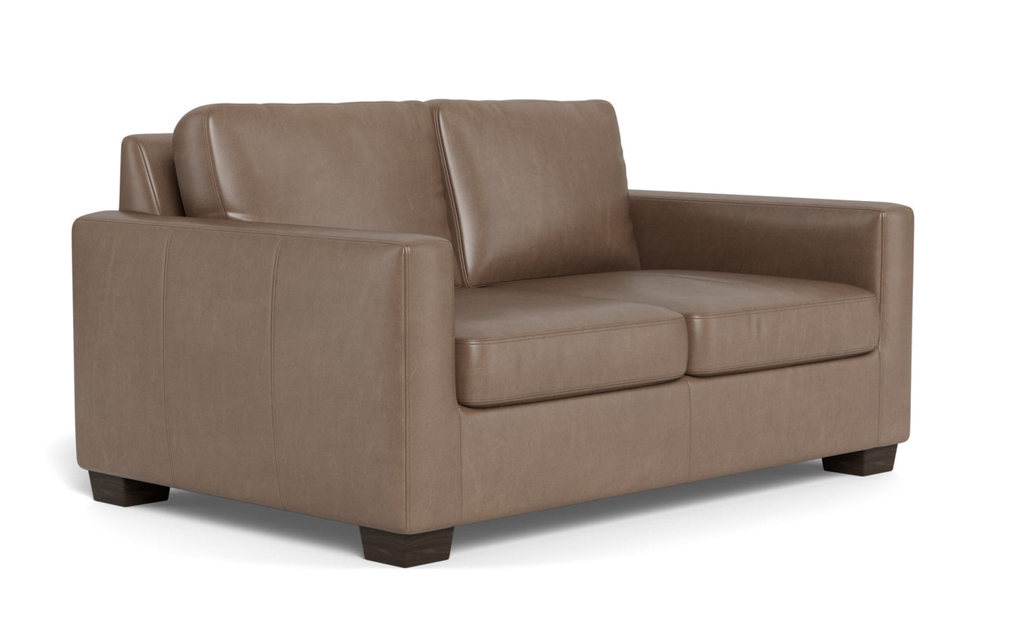 Track 62" Leather Twin Sleeper - Hudson Ash