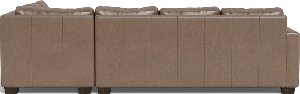 Track 121" Leather Right Chaise Sleeper Sectional - Hudson Ash