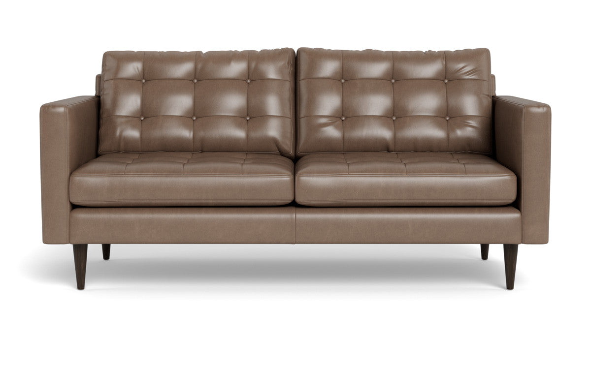 Wallace 74" Leather Apartment Sofa - Hudson Ash
