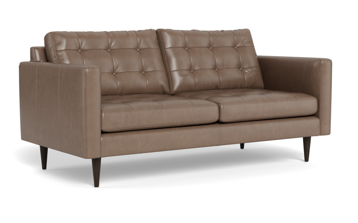 Wallace 74" Leather Apartment Sofa - Hudson Ash