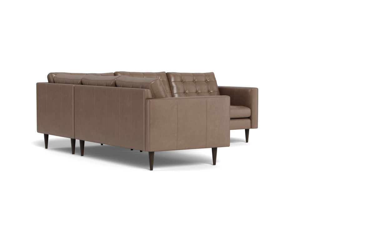 Wallace 102" Leather Corner Sectional - Hudson Ash