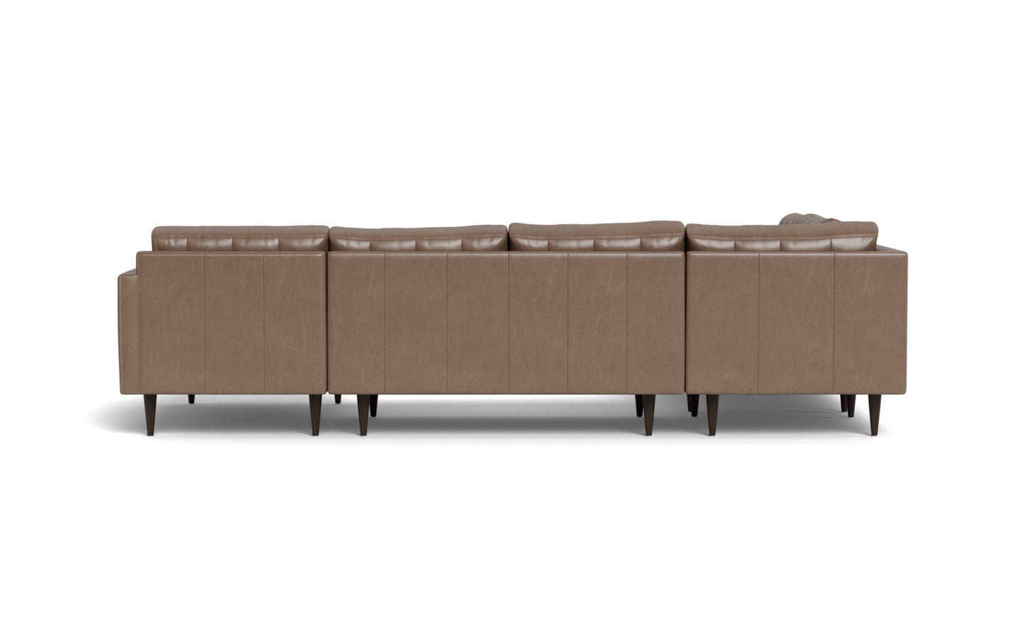 Wallace 131" Leather Corner Sectionals w. Right Chaise - Hudson Ash