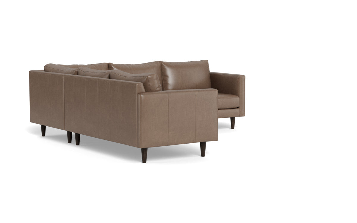 Wallace 102" Leather Untufted Corner Sectional - Hudson Ash