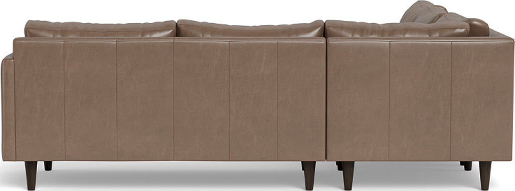 Wallace 102" Leather Untufted Corner Sectional - Hudson Ash