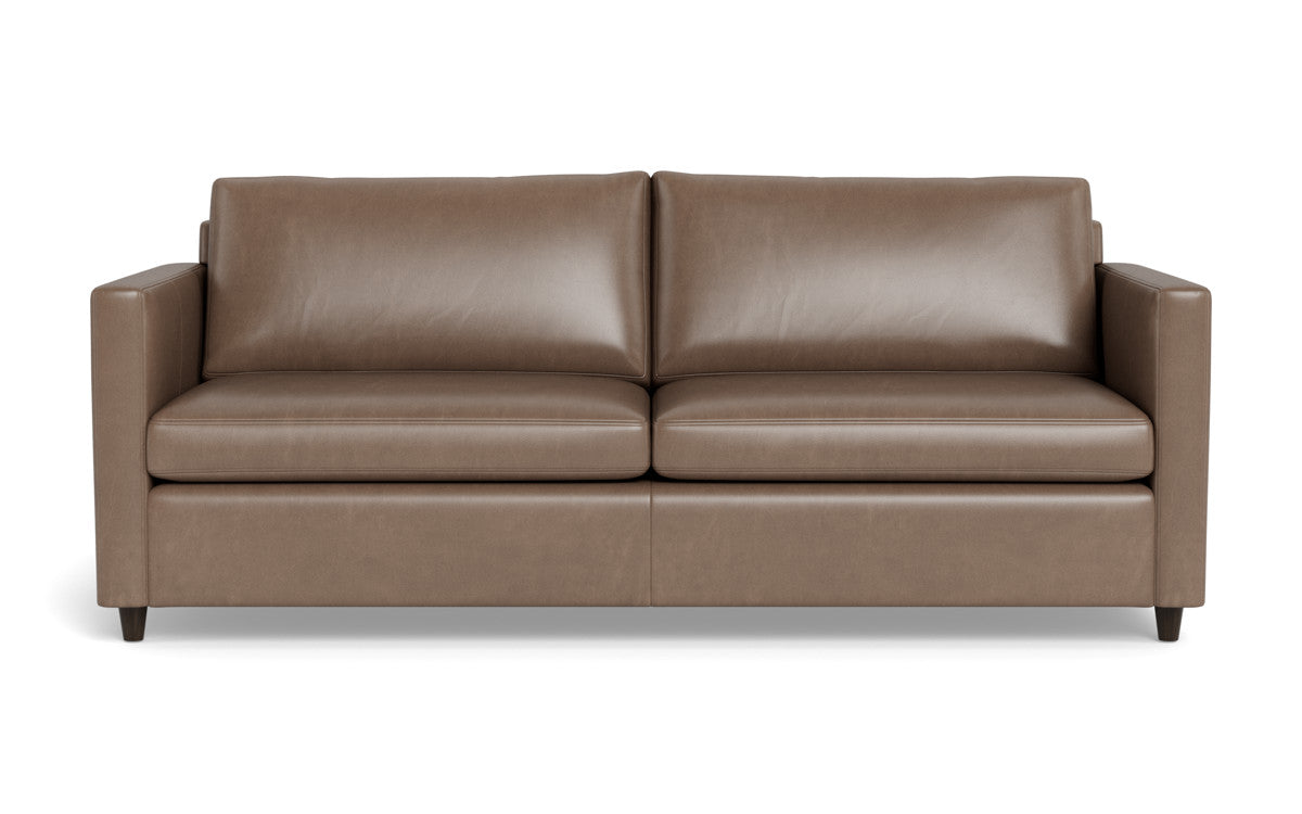 Wallace 74" Leather Untufted Queen Sleeper Sofa - Hudson Ash