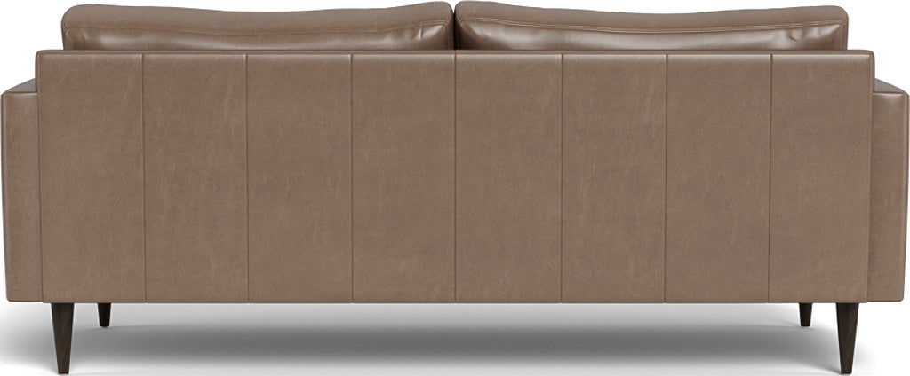 Wallace 85" Leather Untufted Sofa - Hudson Ash