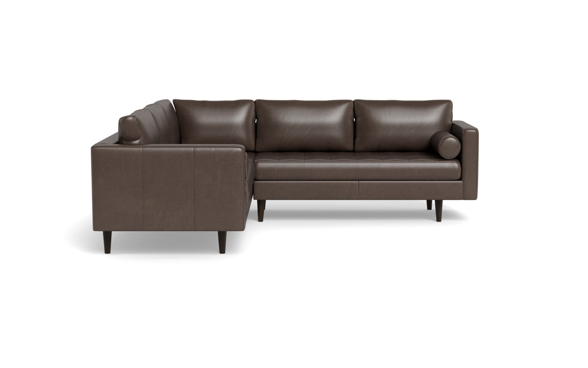 Ladybird 103" Leather Corner Sectional - Hudson Iron