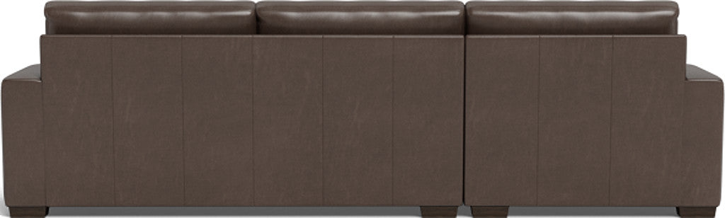 Mas Mesa 123" Deep Leather Left Chaise Sectional - Hudson Iron