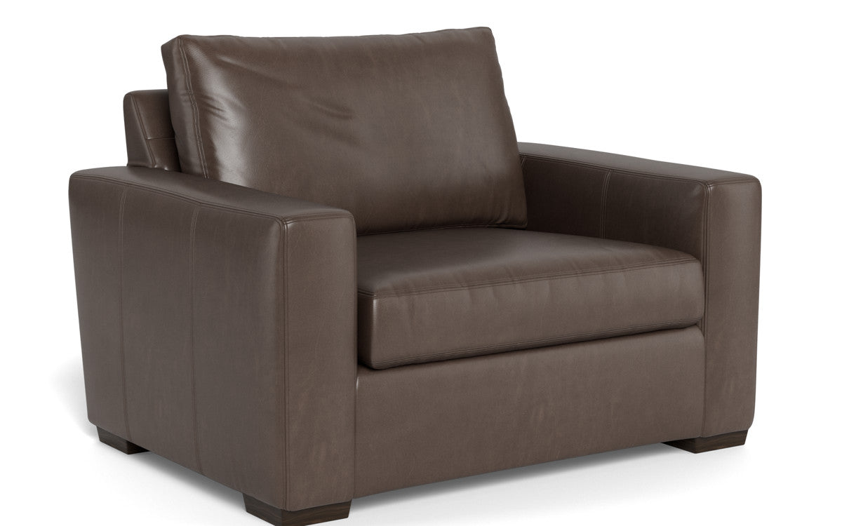 Mas Mesa 52" Deep Leather Arm Chair - Hudson Iron