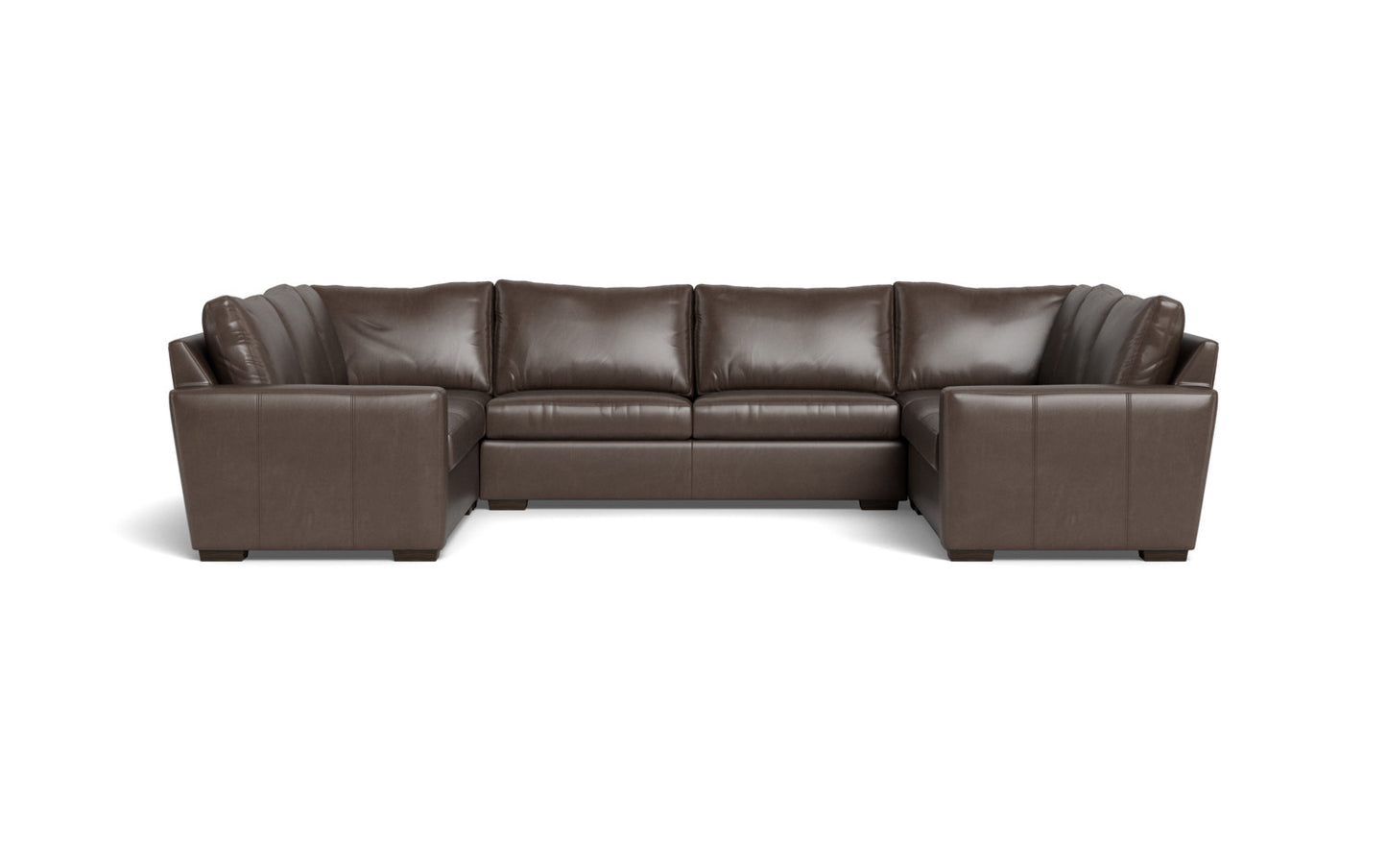 Mesa 154" Leather Condo U Sectional - Hudson Iron