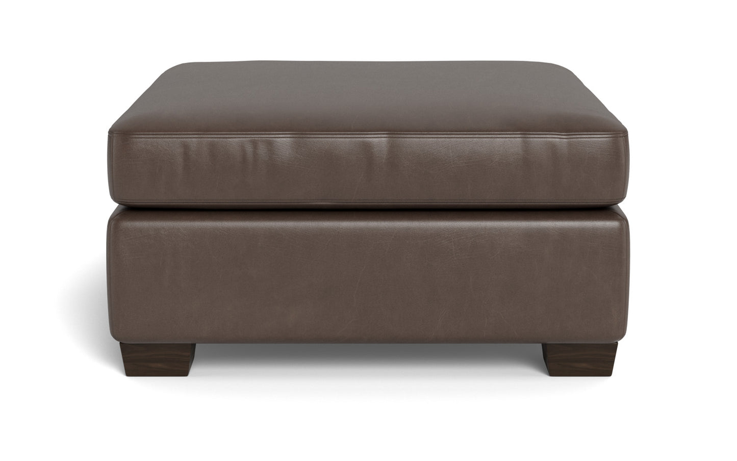 Mesa Leather Storage Cocktail Ottoman - Hudson Iron