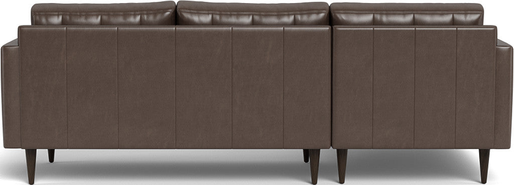 Wallace 98" Leather Left Chaise Sectional - Hudson Iron