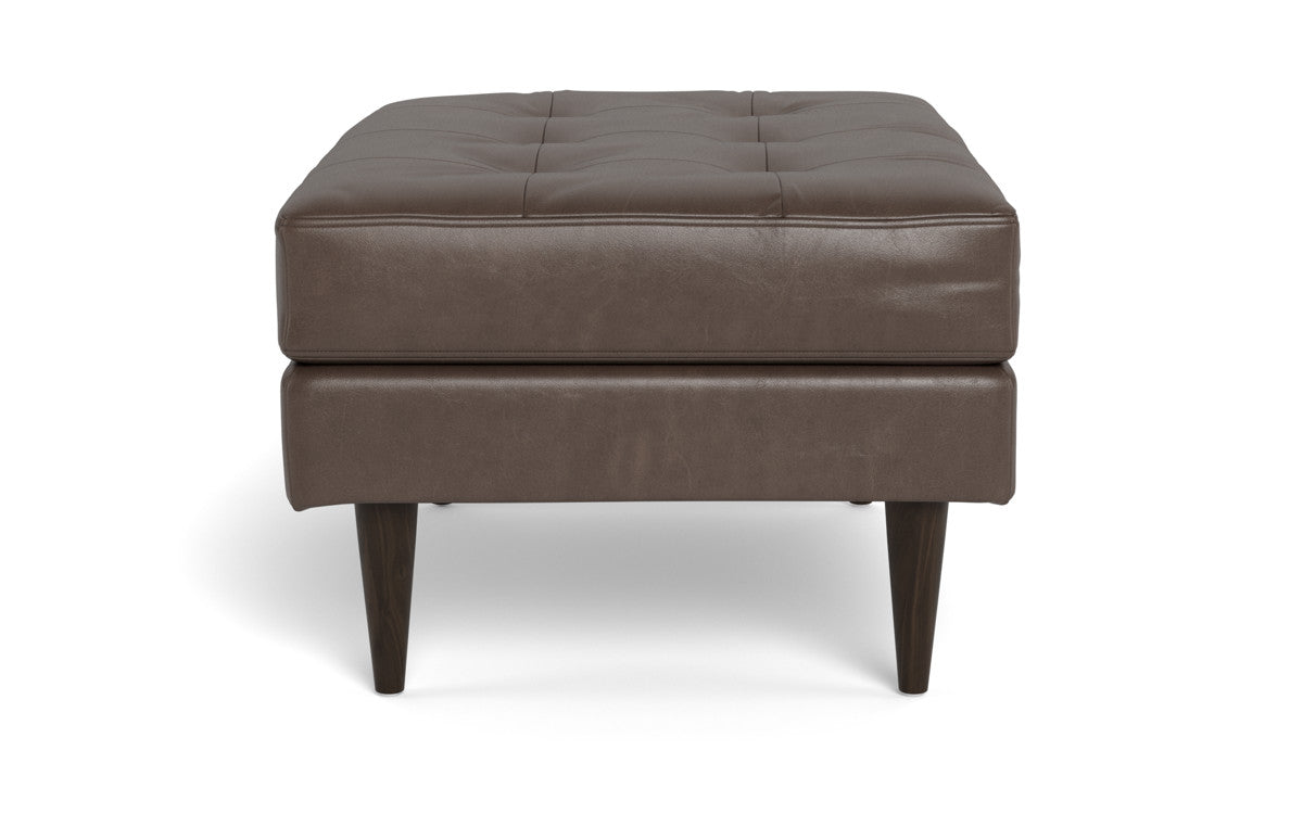 Wallace Leather Ottoman - Hudson Iron